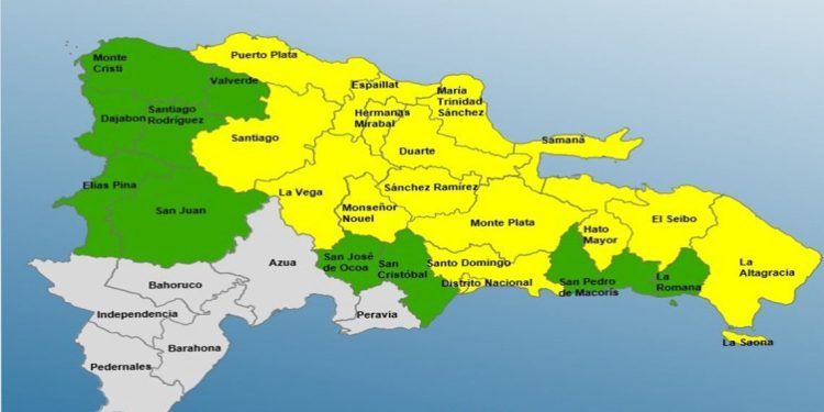 26 provincias en alerta por vaguada en República Dominicana