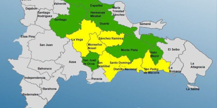 COE eleva alerta amarilla en Gran Santo Domingo