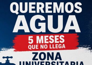 Denuncian falta de agua en Zona Universitaria
