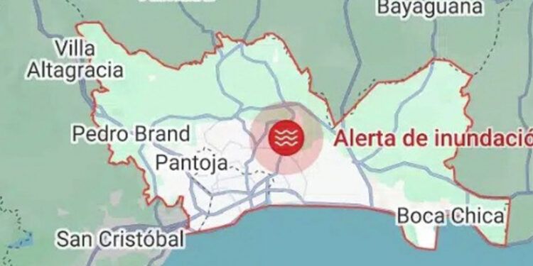 Google alerta por inundaciones en Gran Santo Domingo