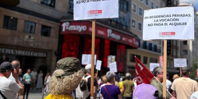 Protestan en Madrid por salarios y vivienda digna
