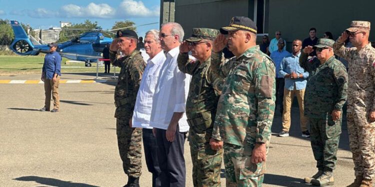 Abinader llega a Dajabón junto a José Antonio Kast para supervisar el muro fronterizo
