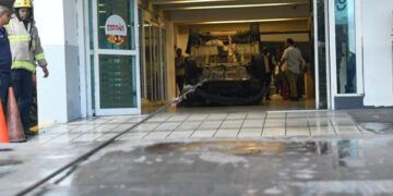 Accidente en supermercado de la 27 de Febrero deja un herido