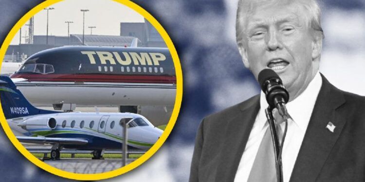 Avión de Trump se desvía por problema mecánico en ruta a mitin en Montana