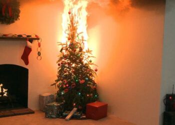 Bombero advierte riesgos de dormir con horno y arbolito encendidos