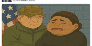 Casa Blanca usa meme estilo Ghibli para burlarse de migrante