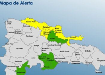 Cinco provincias en alerta amarilla por lluvias y advertencia en el río Nizao
