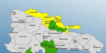 Cinco provincias en alerta amarilla por lluvias y advertencia en el río Nizao