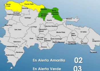 Cinco provincias en alerta por vaguada; dos en amarilla