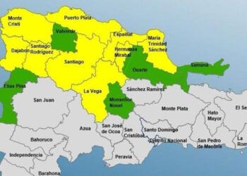 COE eleva a 9 las provincias en alerta amarilla y mantiene 5 en verde por lluvias