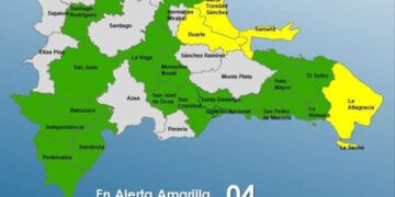 COE mantiene 4 provincias en alerta amarilla y 18 en verde