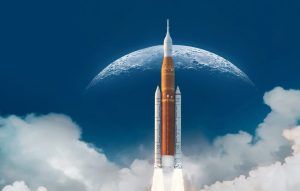 Cohete para la mision Artemis