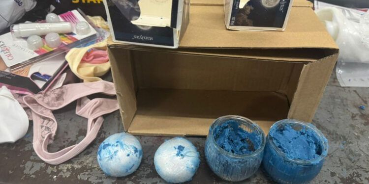 DNCD incauta cocaína en peluche y velones enviados por Inposdom