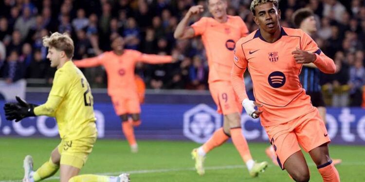 El Barcelona evita la derrota en un frenético empate 3-3 ante el Brujas