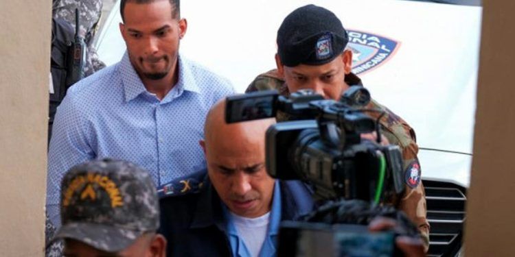 Foto del pelotero de Grandes Ligas Wander Franco en el Palacio de Justicia de Puerto Plata