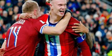 Haaland roza su primer Mundial con Noruega