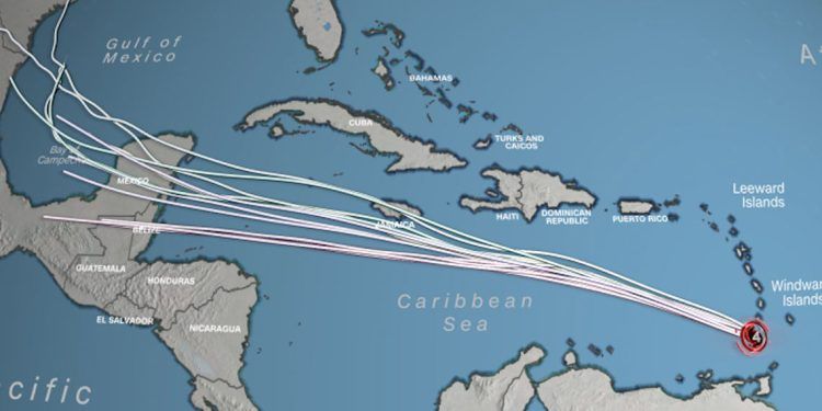 Huracán Beryl se dirige a la Península de Yucatán