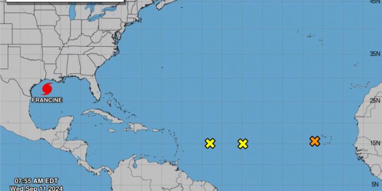 La tormenta tropical Francine se convierte en huracán categoría 1