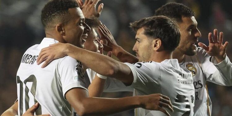 Mbappé anota triplete y el Real Madrid golea 5-0 al Kairat