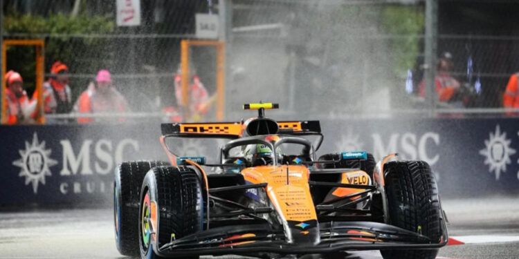 Norris Logra La Pole Bajo Lluvia En Las Vegas