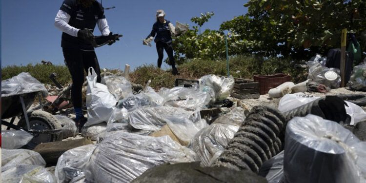 Pombeba, la isla sumergida en basura en la bahía de Guanabara