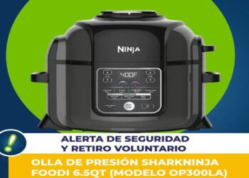 Retiran olla de presión SharkNinja Foodi en RD por riesgo de quemaduras