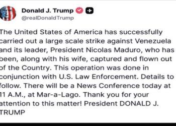Trump afirma que Maduro fue capturado y sacado de Venezuela
