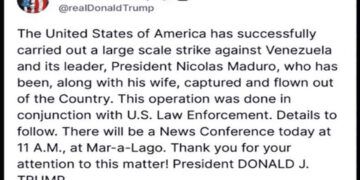 Trump afirma que Maduro fue capturado y sacado de Venezuela